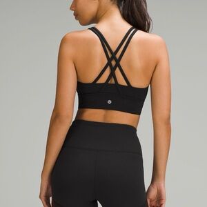 lululemon Energy longline Bra Medium Support, B–D Cups size 4 black